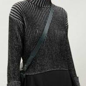 Topshop Turnback Ribbed Knitted Sweater